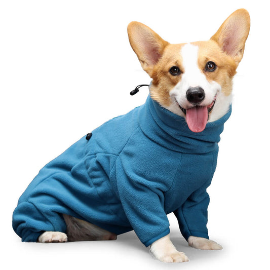 Fleece Dog Suit | Full Body Winter Jumpsuit for Cold Weather