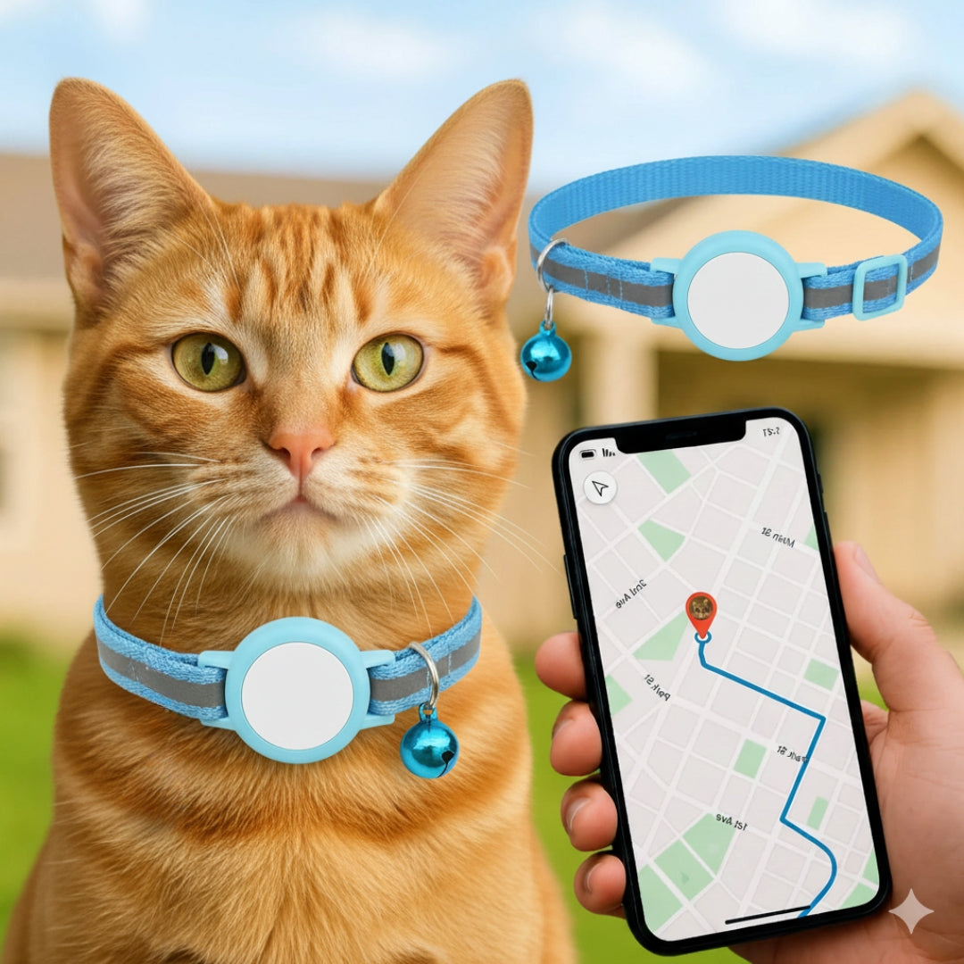Cat Collar GPS Tracker Holder with Quick Release & Reflective Design