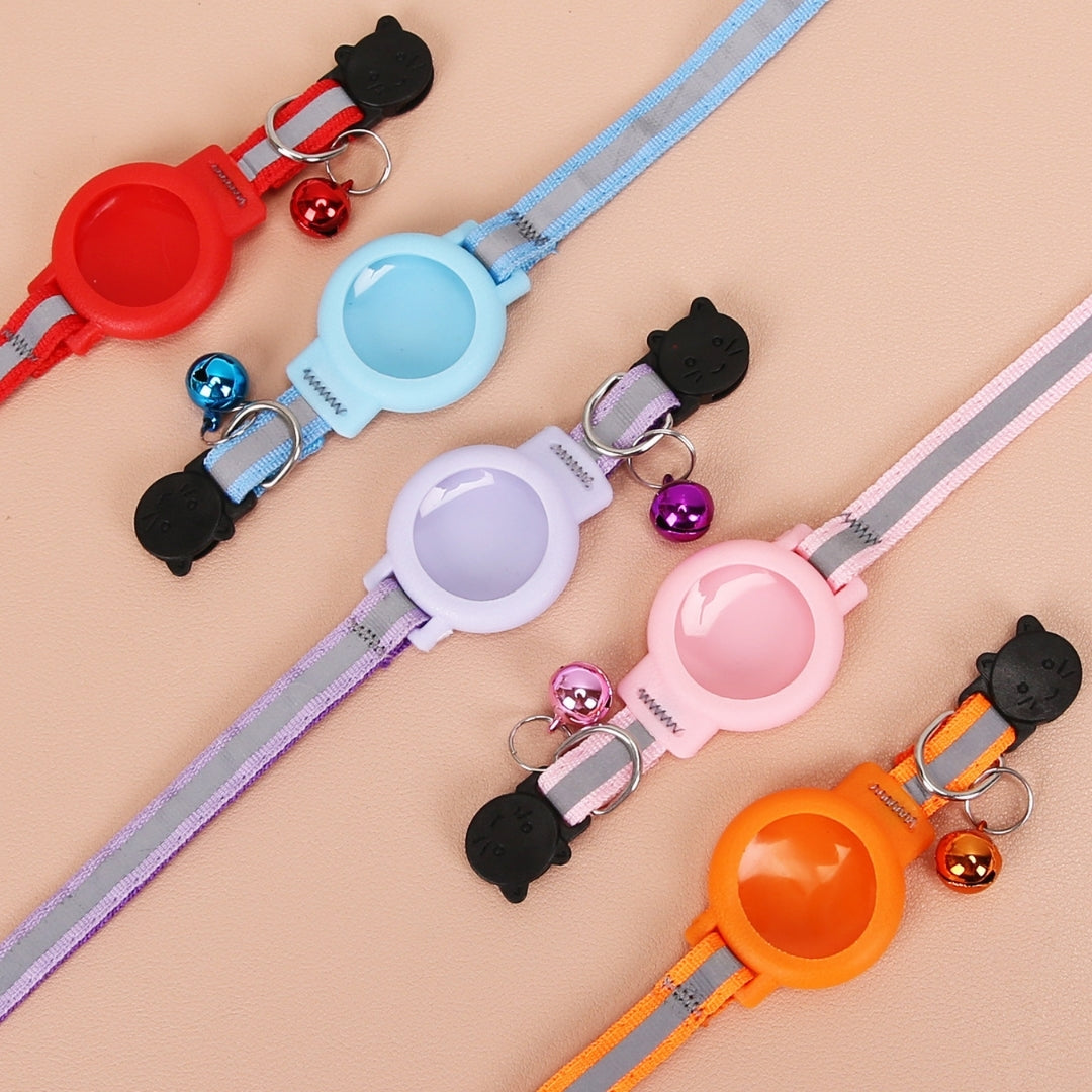 Cat Collar GPS Tracker Holder with Quick Release & Reflective Design