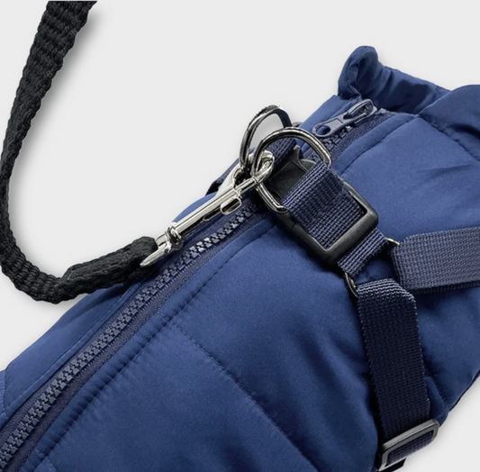 Waterproof Dog Winter Coat with Built-In Harness