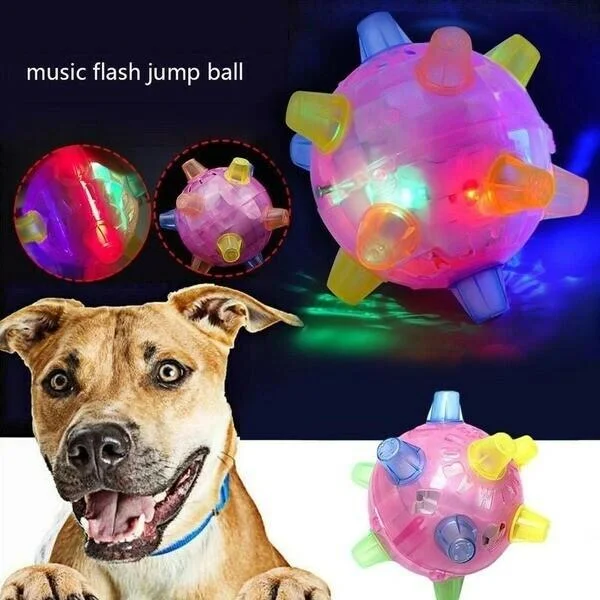 LED Jumping Activation Ball | Bouncing Interactive Dog Toy