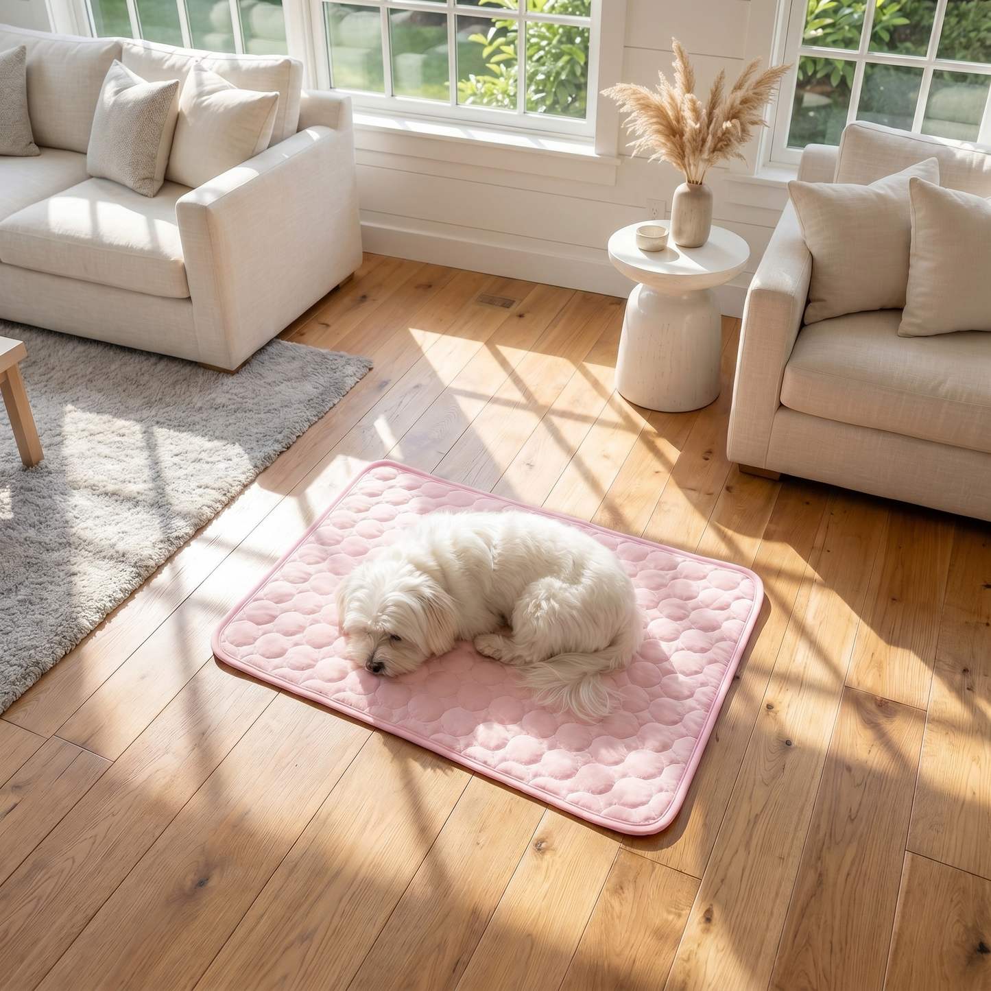 Self-Cooling Dog Mat - Gel-Free Washable Summer Mat for Dogs & Cats