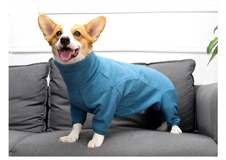 Fleece Dog Suit | Full Body Winter Jumpsuit for Cold Weather