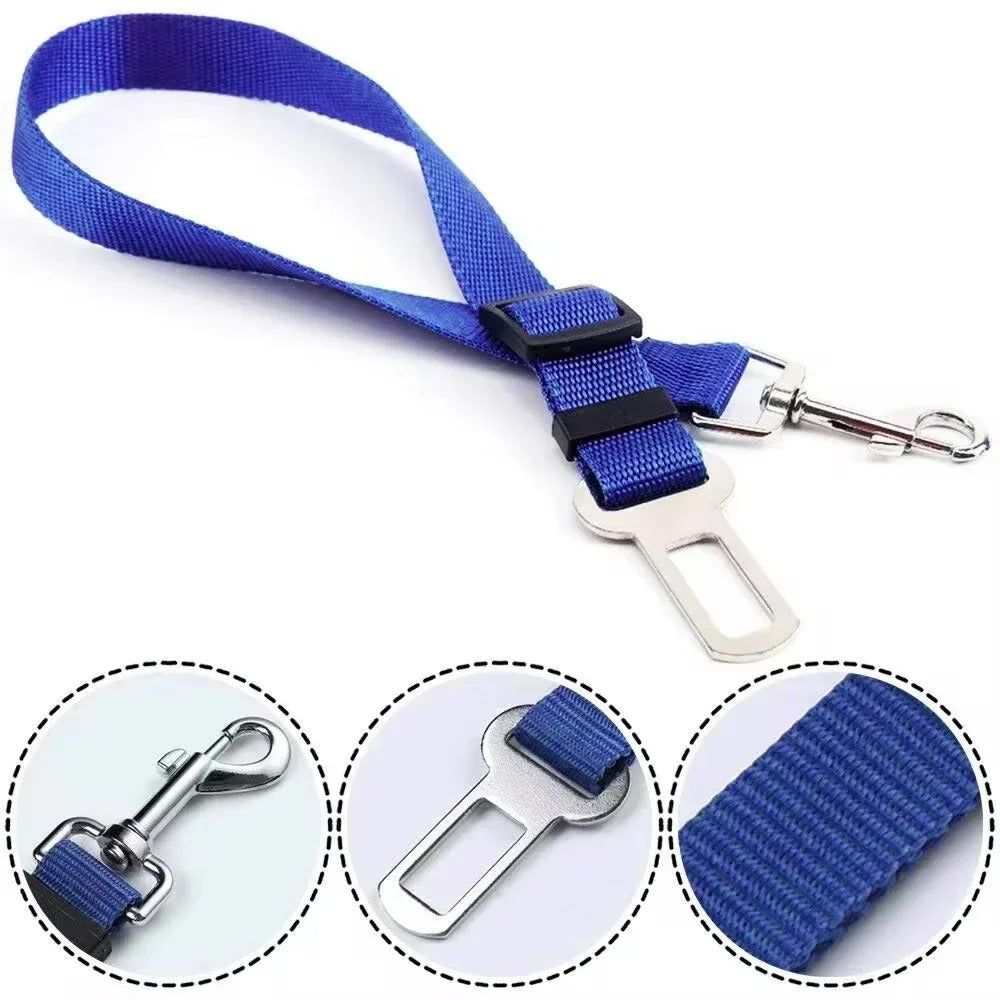 Adjustable Pet Dog Harness Clip Car Seat Belt