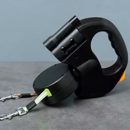 Dual Retractable Tangle-Free Dog Leash