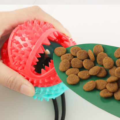 Suction Tug Dog Toy & Treat Dispenser Ball