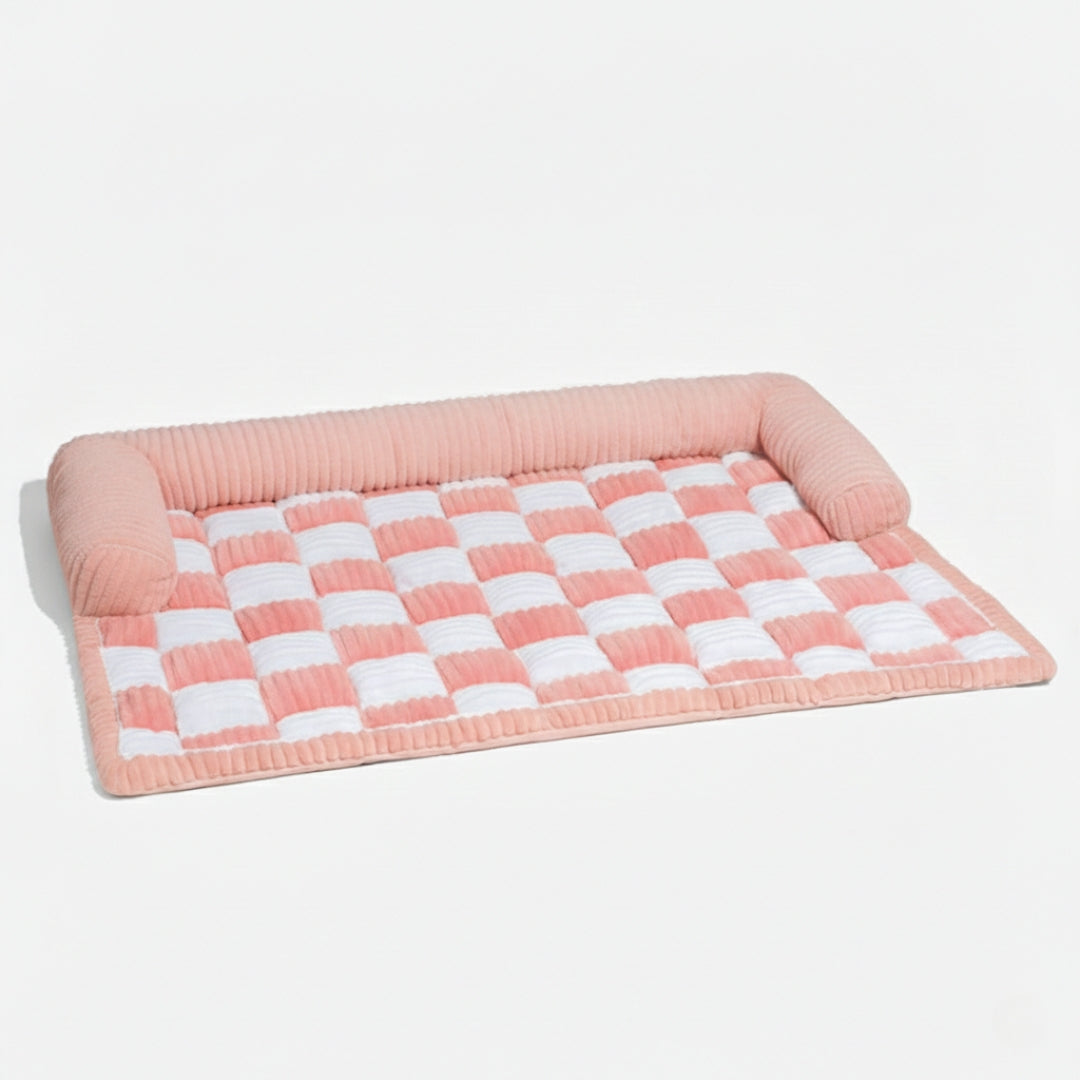 Cosy Plaid Dog Mat for Sofa & Floor - Anti-Slip Furniture Protector