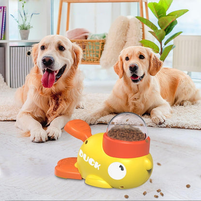 Interactive Duck Dog Slow Feeder & Treat Puzzle Toy