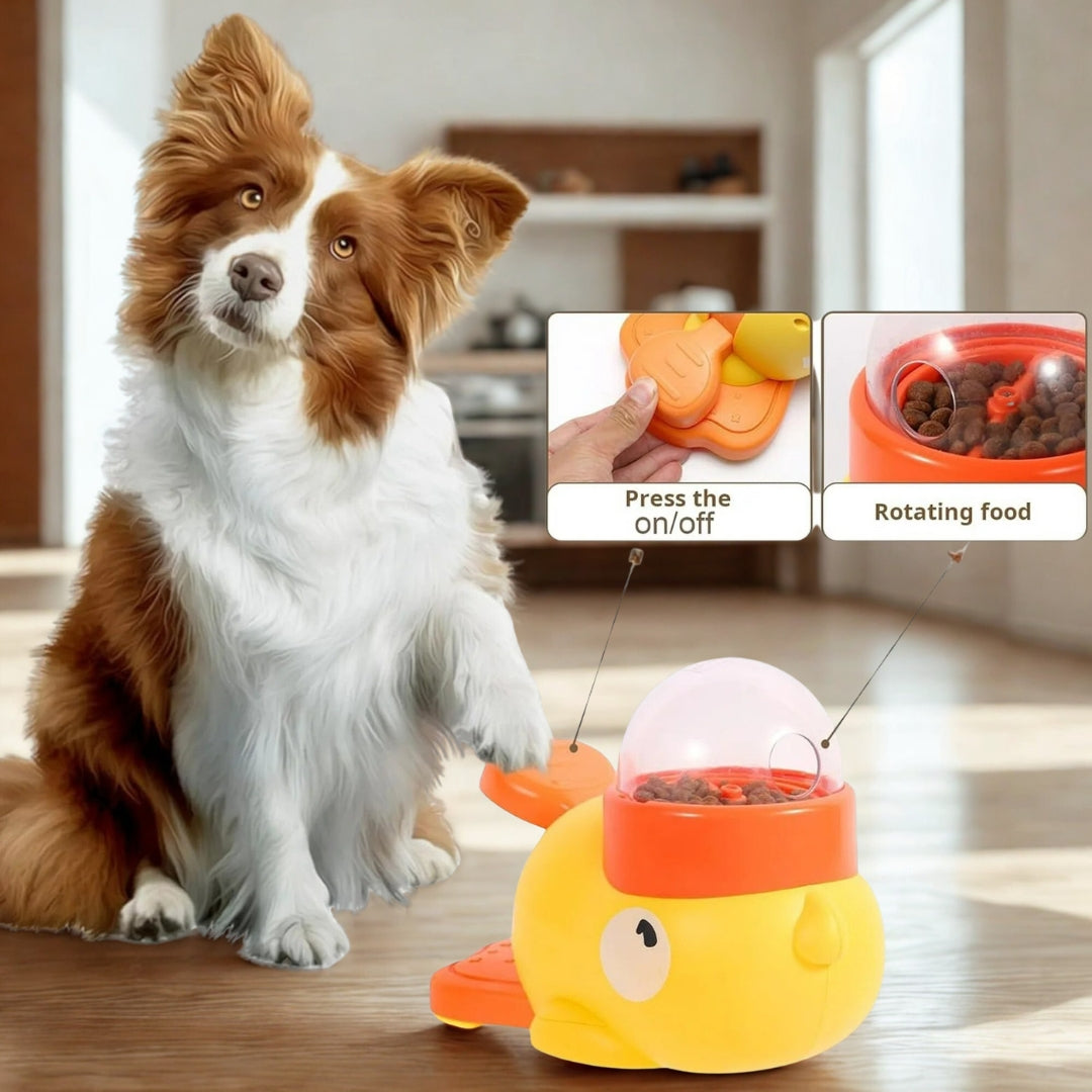 Interactive Duck Dog Slow Feeder & Treat Puzzle Toy