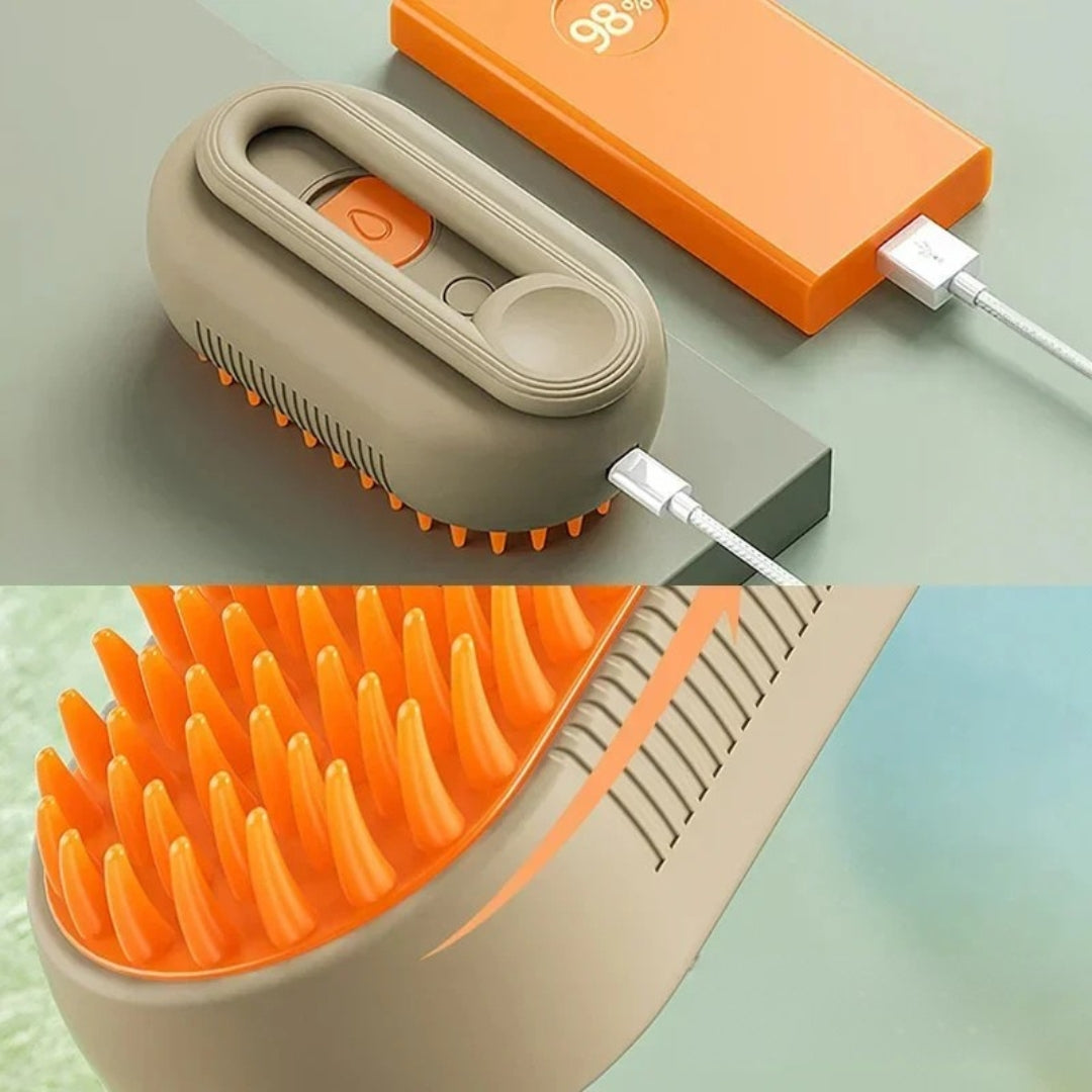 3-in-1 Pet Steam Grooming Brush for Cats & Dogs
