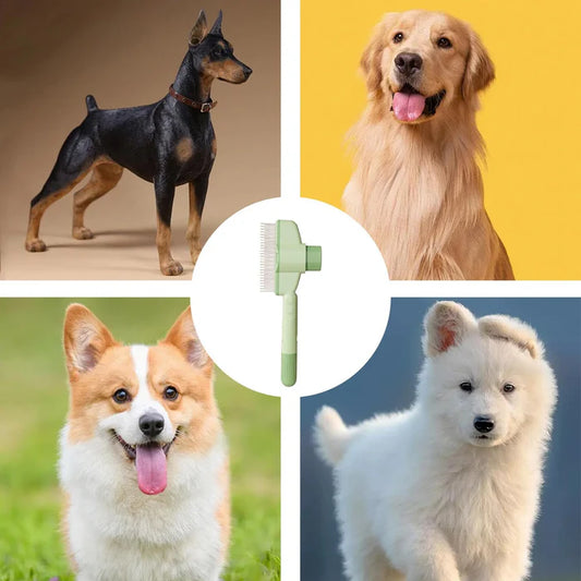 Self-Cleaning Pet Grooming Brush | Cat & Dog Hair Remover