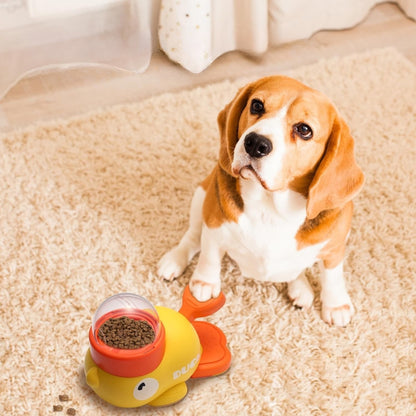 Interactive Duck Dog Slow Feeder & Treat Puzzle Toy