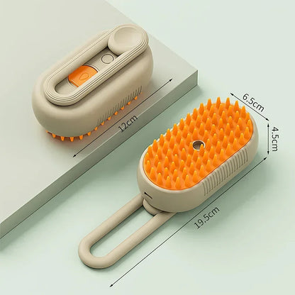 3-in-1 Pet Steam Grooming Brush for Cats & Dogs