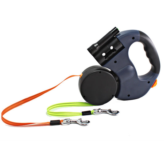 Dual Retractable Tangle-Free Dog Leash