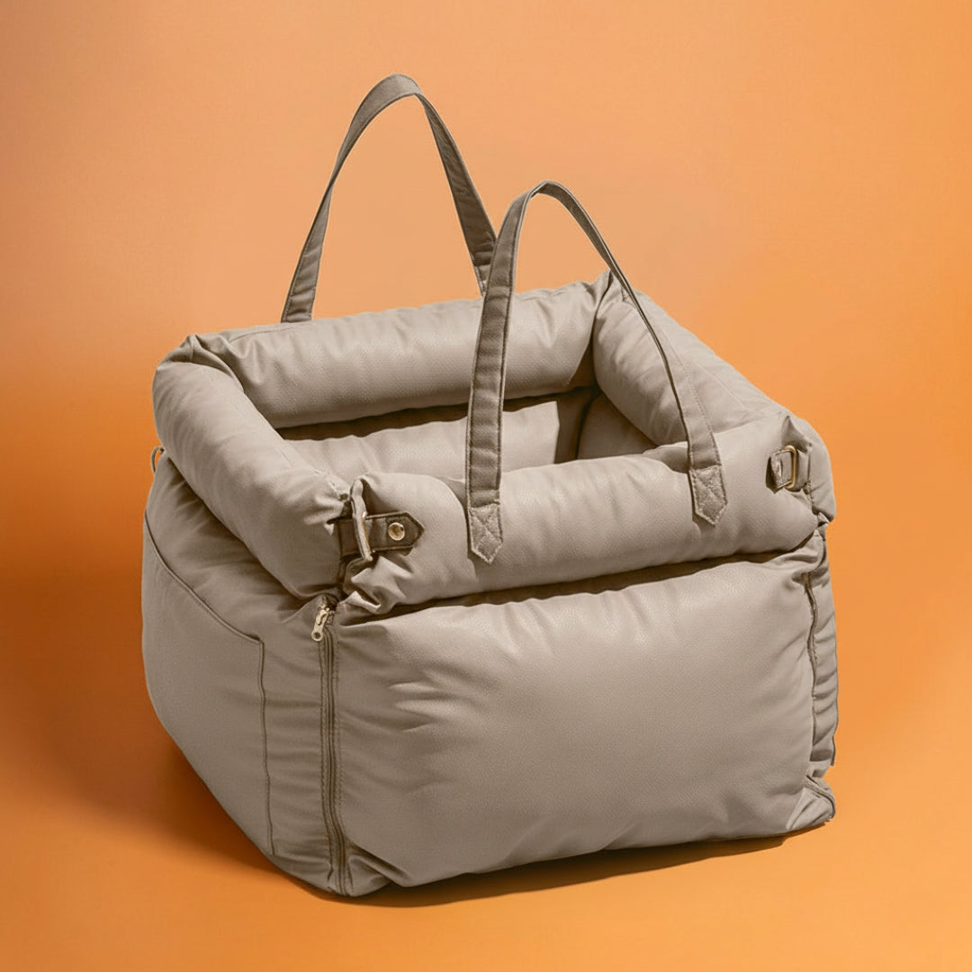 Luxury Faux Leather Dog Car Seat Booster Bed - City Rover