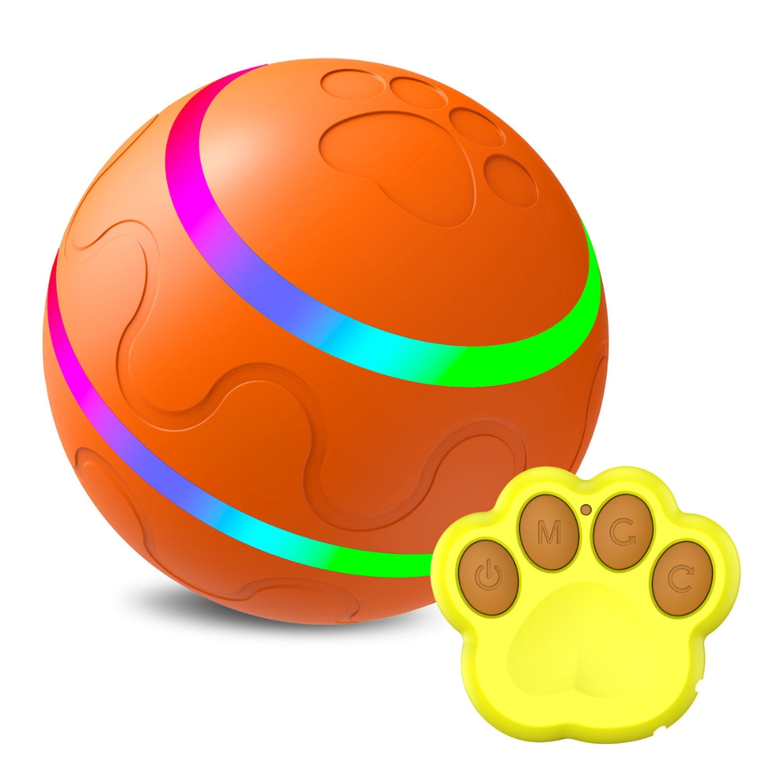 Interactive Remote-Controlled Dog Bouncing Ball | LED Jumping Pet Toy