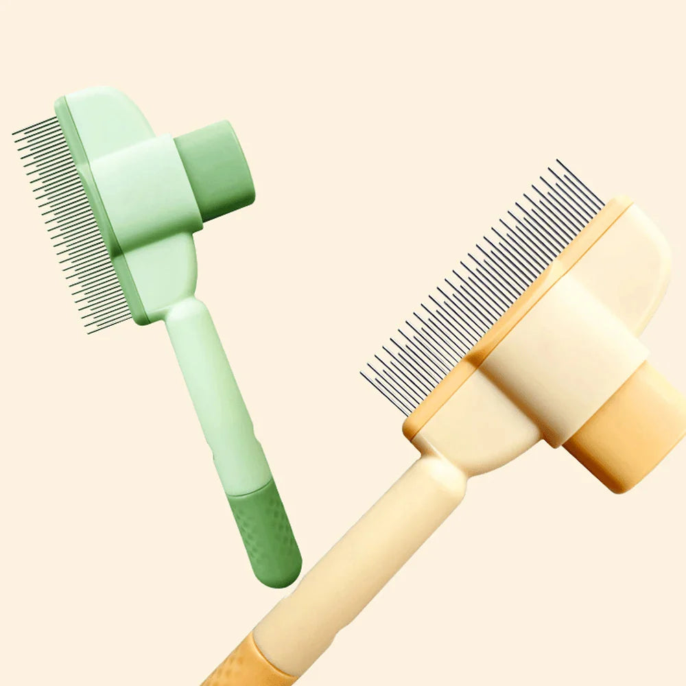 Self-Cleaning Pet Grooming Brush | Cat & Dog Hair Remover