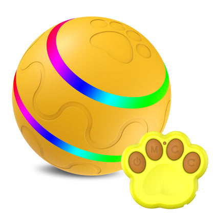 Interactive Remote-Controlled Dog Bouncing Ball | LED Jumping Pet Toy
