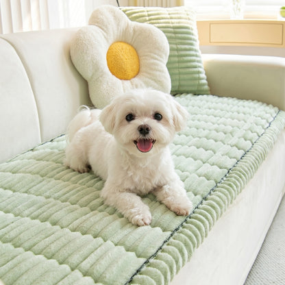 Non-Slip Pet Sofa Cover - Washable Plush Couch Protector for Dogs & Cats