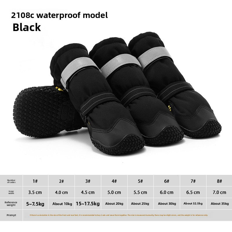 Waterproof Reflective Anti-Slip Dog Boots for Winter Walks