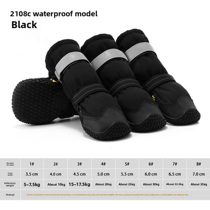 Waterproof Reflective Anti-Slip Dog Boots for Winter Walks