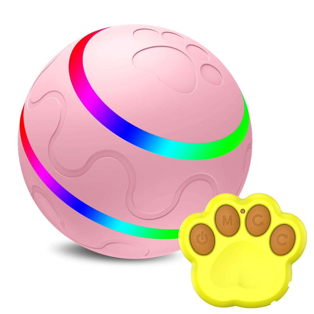 Interactive Remote-Controlled Dog Bouncing Ball | LED Jumping Pet Toy