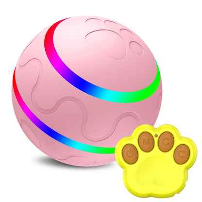 Interactive Remote-Controlled Dog Bouncing Ball | LED Jumping Pet Toy
