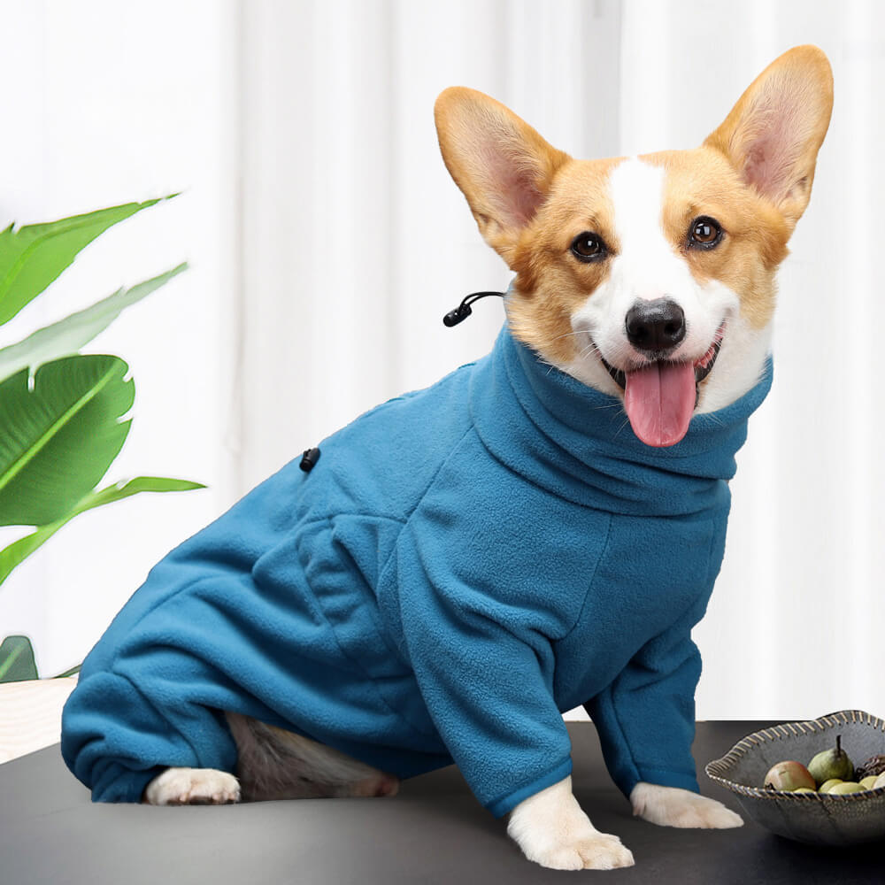 Fleece Dog Suit | Full Body Winter Jumpsuit for Cold Weather