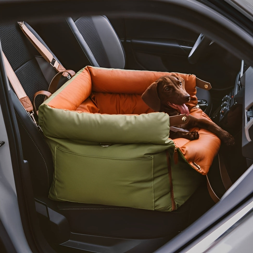 Luxury Faux Leather Dog Car Seat Booster Bed - City Rover