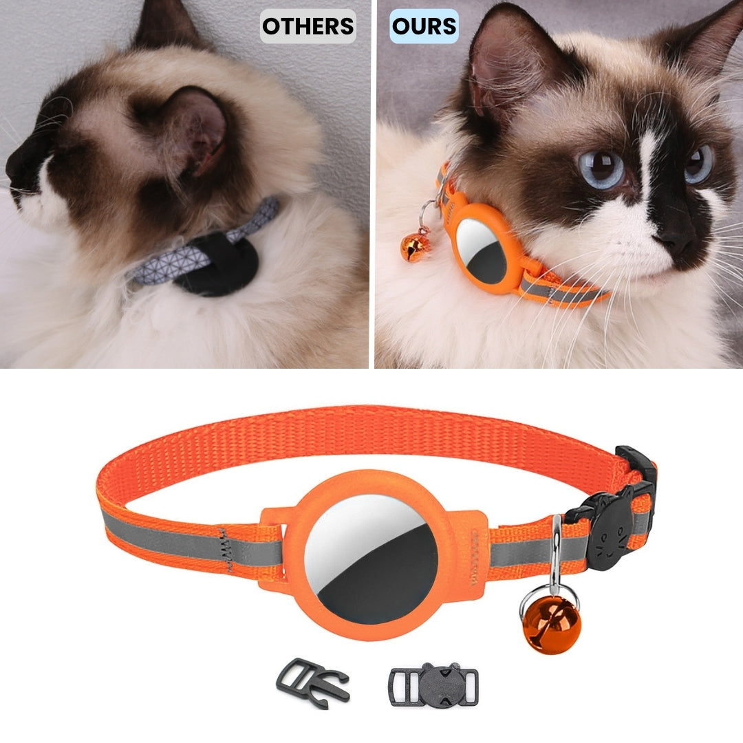 Cat Collar GPS Tracker Holder with Quick Release & Reflective Design