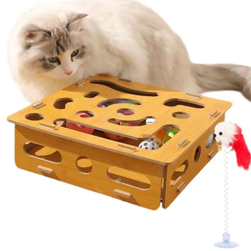 Interactive Hide & Seek Cat Puzzle Box Toy
