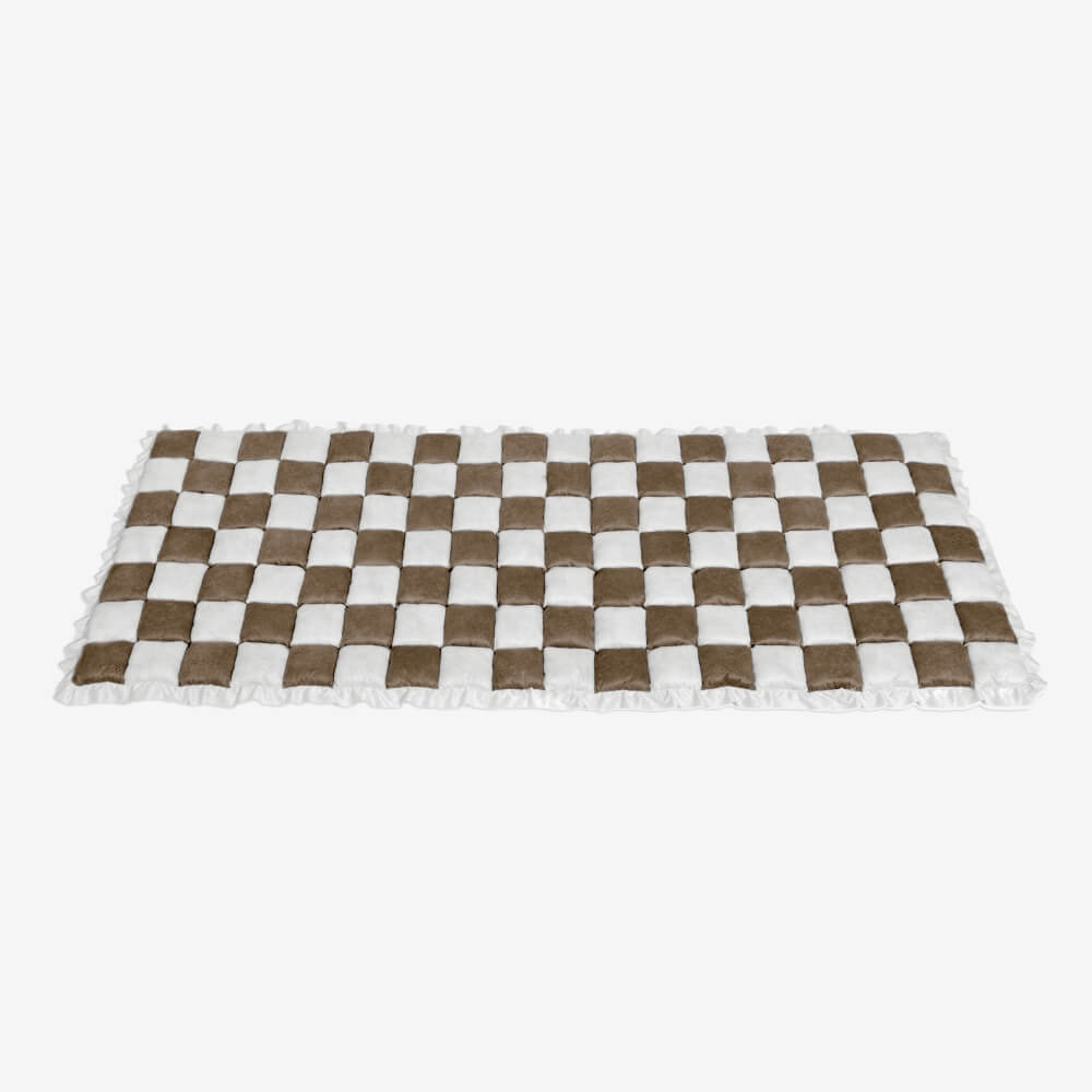 Padded Plaid Pet Dog Mat Bed Sofa Cover - Anti-Slip Comfort Couch Protector