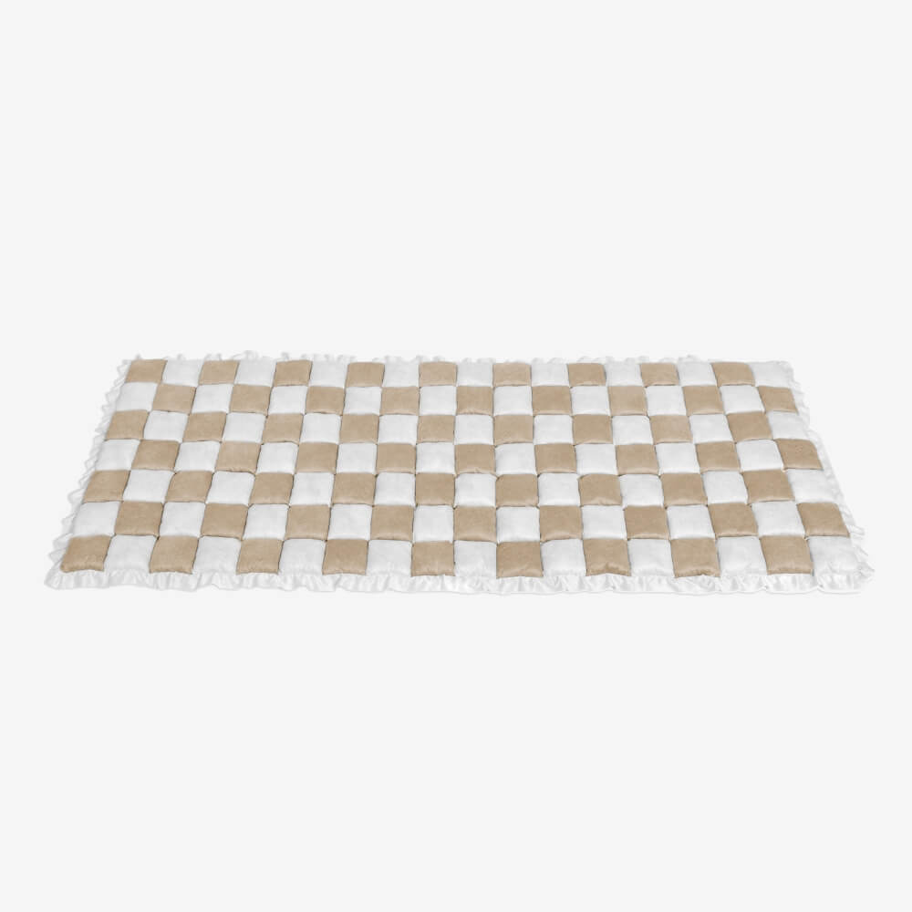 Padded Plaid Pet Dog Mat Bed Sofa Cover - Anti-Slip Comfort Couch Protector
