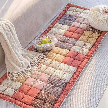 Quilted Floral Soft Pet Mat - Non-Slip Padded Sofa Cover