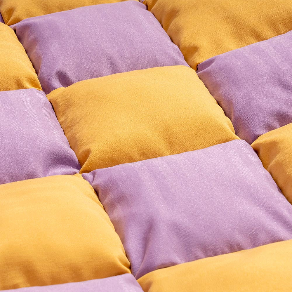 Large Dog Car Back Seat Bed - Chessboard Style Travel Bolster Safety Bed