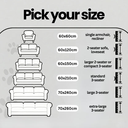 Non-Slip Pet Sofa Cover - Washable Plush Couch Protector for Dogs & Cats
