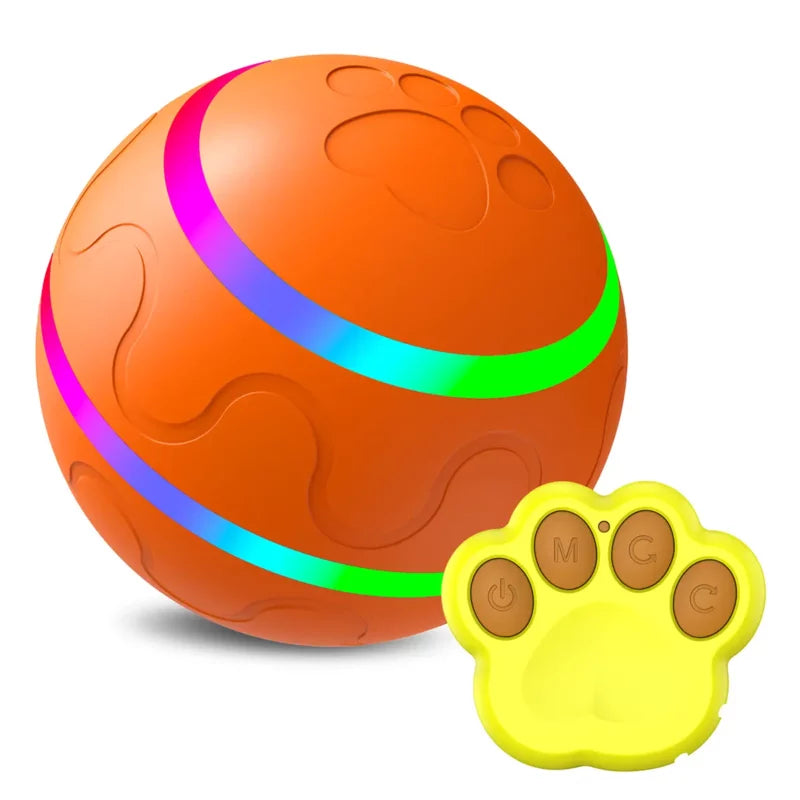 Interactive Remote-Controlled Dog Bouncing Ball | LED Jumping Pet Toy