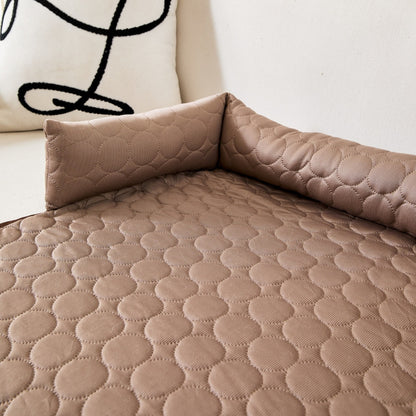 Cooling Dog Sofa Bed - Ice Silk Washable Bed with Bolster Sides