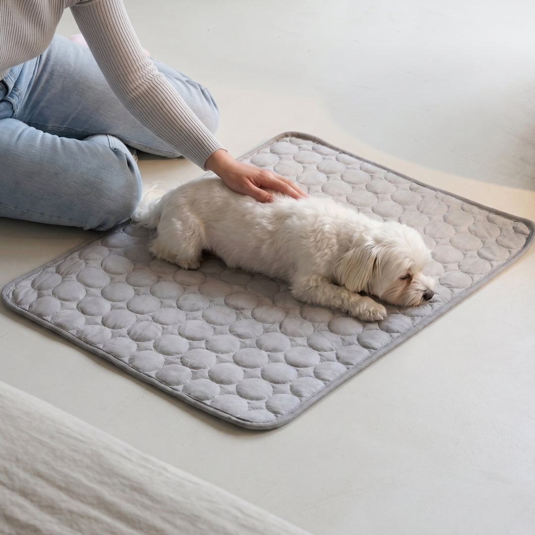 Self-Cooling Dog Mat - Gel-Free Washable Summer Mat for Dogs & Cats