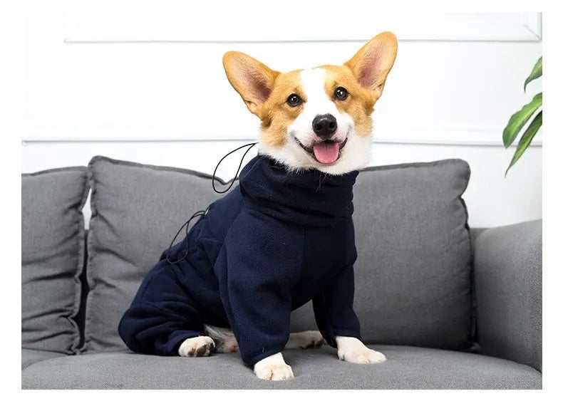 Fleece Dog Suit | Full Body Winter Jumpsuit for Cold Weather