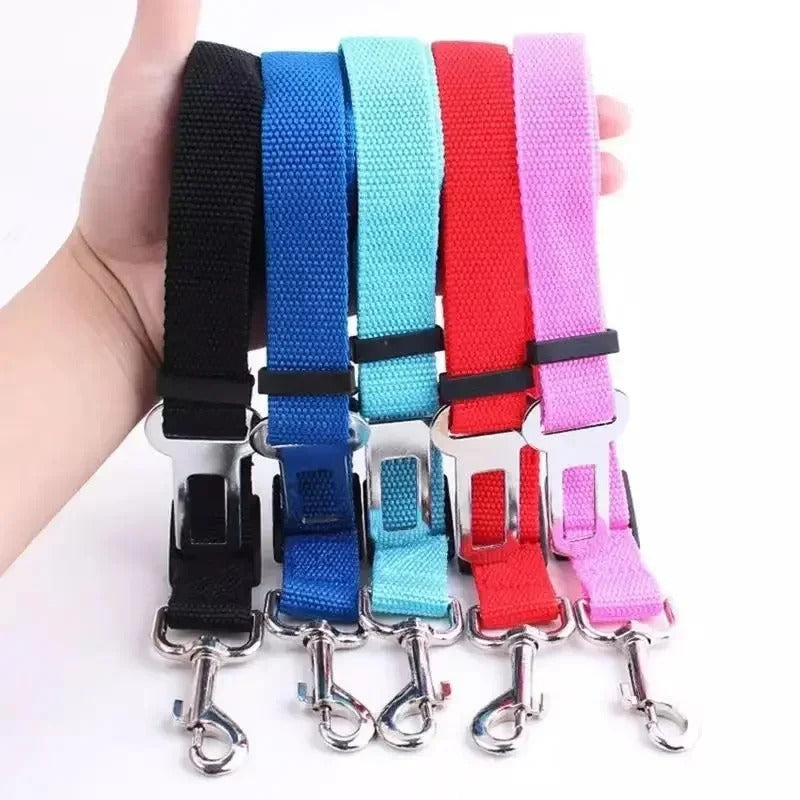 Adjustable Pet Dog Harness Clip Car Seat Belt