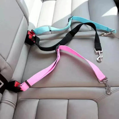 Adjustable Pet Dog Harness Clip Car Seat Belt