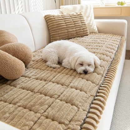 Plush Dog Sofa Cover – Washable Pet Couch Protector for Furniture