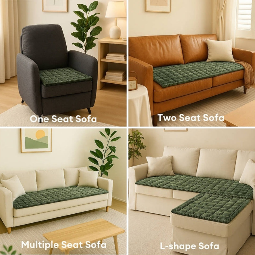 Non-Slip Pet Sofa Cover - Washable Plush Couch Protector for Dogs & Cats